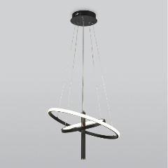 Изображение товара Подвесной светодиодный светильник Eurosvet Stroke 90270/1 черный для гостиной