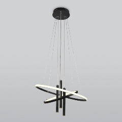 Изображение товара Подвесной светодиодный светильник Eurosvet Stroke 90270/3 черный для гостиной хай-тек 71 Вт