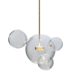 Изображение товара Подвесной светильник Loft IT Bolle 2027-P4 золотой стекло для прихожей стиль хай-тек