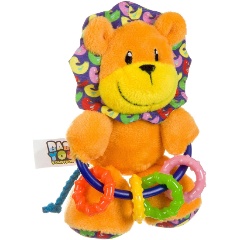 Изображение товара Погремушка BONDIBON ВВ2902 Мягкая ЛЕВ с прорезывателями 15см