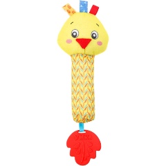 Изображение товара Погремушка-пищалка УМКА Цыплёнок гипоаллергенный для малышей