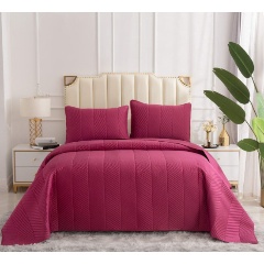 Изображение товара Покрывало Sofi de Marko Адонис бордовое 230х250 из атласа и хлопка