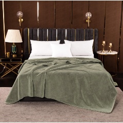 Изображение товара Покрывало Sofi de Marko Аурелия 160х220 оливковое двустороннее из вискозы