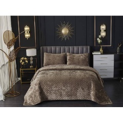 Изображение товара Покрывало Sofi de Marko Фернанд капучино 240х260 со наволочками из вискозы