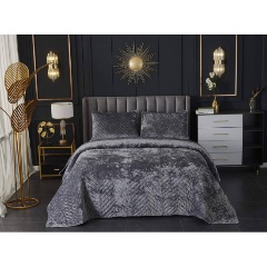 Изображение товара Покрывало Sofi de Marko Фернанд серое 240х260 с наволочками 2 шт