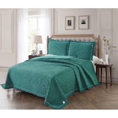 Изображение товара Покрывало Sofi de Marko Молли малахит 230x250 см жаккард или атлас