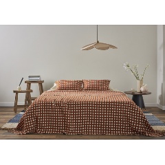 Изображение товара Покрывало Tkano из хлопка Polka dots Essential, 230х250, карамельный