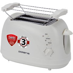 Изображение товара Тостер Polaris PET 0702L белый с функциями размораживания и подогрева