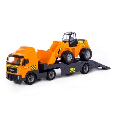Изображение товара Игрушка ПОЛЕСЬЕ 9616 Автомобиль-трейлер + трактор-погрузчик