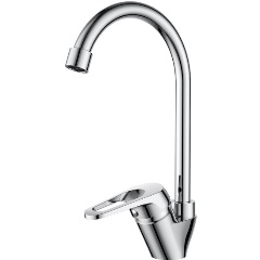 Изображение товара Полимерный смеситель для кухни Orange P11-001cr хром с поворотным изливом