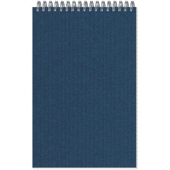 Изображение товара Блокнот ПОЛИНОМ МИКРОВЕЛЬВЕТ А5 50 листов спираль синий клетка