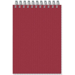 Изображение товара Блокнот ПОЛИНОМ МИКРОВЕЛЬВЕТ- А6 50л. спираль, бордо, клетка 80шт