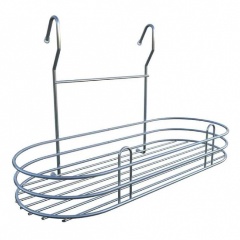 Изображение товара Полка Rosenberg для рейлинга 1 ярус овальная сталь хром 400х160х260 мм