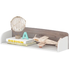 Изображение товара Полка навесная МЭРДЭС октрытая ПОД НБЕ Нельсон/Белый