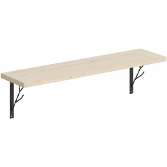 Изображение товара Полка навесная с полкодержателями SKYLAND SH1-TREE Клен 830х220х222 COFFEE