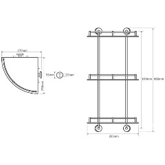 Изображение товара Полка Bemeta OMEGA 104202122 стекло