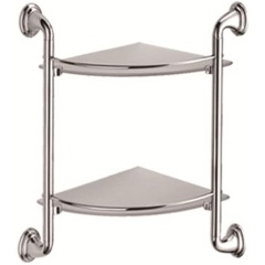 Изображение товара Стеклянная угловая полка D-Lin D262310 хром для ванной и интерьера