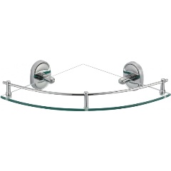 Изображение товара Полка угловая стеклянная Savol S-007073, хром