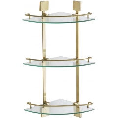 Изображение товара Полка угловая стеклянная Savol S-065322C-3, бронза