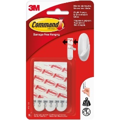 Изображение товара Полоски белые средние Command 17021, 9 шт.