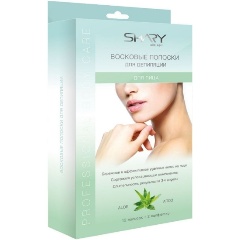 Изображение товара Восковые полоски для депиляции лица SHARY Алоэ 12 шт + 2 салфетки