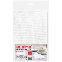 Изображение товара Вафельное полотенце ЛАЙМА 42x80 см белое натуральное гипоаллергенное