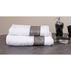 Изображение товара Махровое полотенце Sofi de Marko Hamlet 70х140 белое из 100% хлопка