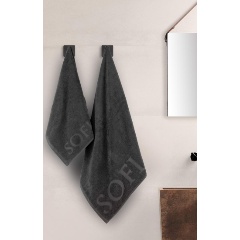 Изображение товара Полотенце махровое Sofi de Marko Sofi 50х90, антрацит