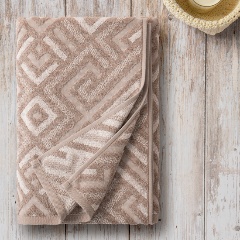 Изображение товара Полотенце Самойловский Текстиль махровое Мокко2, светло-бежевое, 50х90