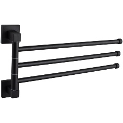 Изображение товара Полотенцедержатель D-Lin D254222 черный настенный для ванной комнаты