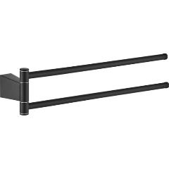 Изображение товара Полотенцедержатель поворотный двойной Shevanik SG5707H, черный