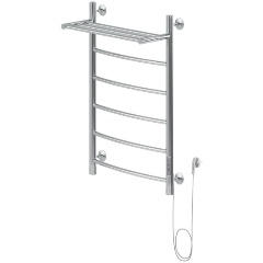Изображение товара Электрический полотенцесушитель AQUANET Romeo 00281991 с полкой 80х50 нержавеющая сталь
