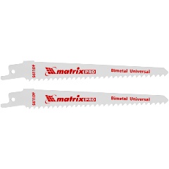 Изображение товара Полотна универсальные для сабельной пилы S611DF 125/4.3 мм, Bimetal, 2 шт, MATRIX, 782004