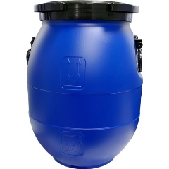 Изображение товара Бочка ПОЛОЦКПЛАСТ п/э 50л. круглая, с винтовой крышкой, с вкладышем внутри, с усиллеными ручками цв. синий