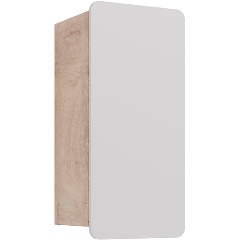 Изображение товара Полупенал Lemark OLIVIA 35 см подвесной, 1 дверный, открывание лев/прав, цвет корпуса: Дуб кантри, цвет фасада: Белый глянец