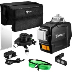 Изображение товара Построитель лазерных плоскостей DEKO DKLL12PG1 3х360°, зеленый луч