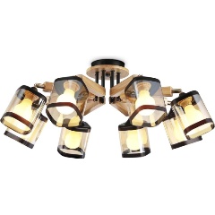 Изображение товара Потолочная люстра Ambrella light Traditional TR9530 с янтарными плафонами