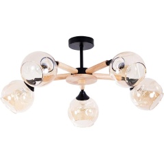 Изображение товара Потолочная люстра Arte Lamp Branson A4370PL-5BR для кухни с янтарными плафонами