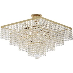 Изображение товара Потолочная люстра Arti Lampadari Rozzano E 1.5.40.600 G стиль модерн золото хрусталь Италия