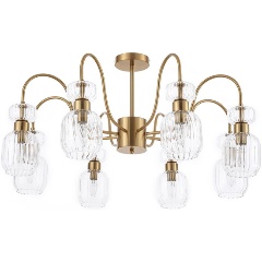 Изображение товара Потолочная люстра Escada Gloss 1141/8PL Clear для гостиной модерн 8 ламп 60 Вт