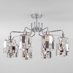 Изображение товара Люстра на штанге Eurosvet 10101/8 хром/прозрачный хрусталь Strotskis.