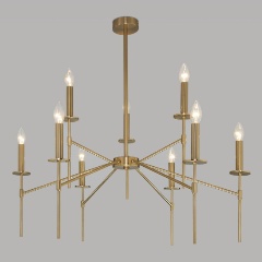 Изображение товара Подвесная светодиодная люстра Eurosvet 60142/9 латунь