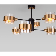 Изображение товара Потолочная люстра Eurosvet Arcada 70127/6 черный стиль лофт с стеклянными плафонами
