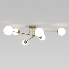 Изображение товара Потолочная люстра Eurosvet Netz 30181/6 латунь