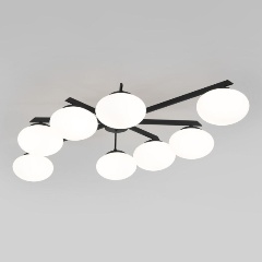 Изображение товара Потолочная люстра Eurosvet Opaline 70220/8 черный белый для кабинета moderno