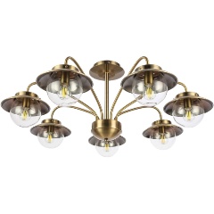 Изображение товара Люстра на штанге Evoluce Garonni SLE110102-07 для гостиной, античная бронза