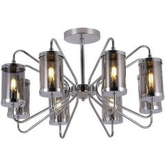 Изображение товара Потолочная люстра Evoluce Valieri SLE102302-08 для гостиной стиль модерн стекло хром