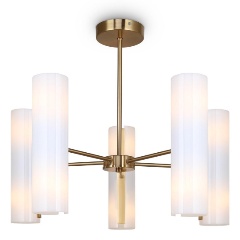 Изображение товара Потолочная люстра Freya Fiore FR5368CL-10BS с 10 стеклянными плафонами для современной спальни