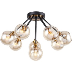 Изображение товара Потолочная люстра Lussole Lgo Ouachita GRLSP-8275 стиль лофт для кухни с 8 светодиодными лампами