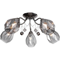 Изображение товара Потолочная люстра Lussole Seminole LSP-8280 для спальни стиль модерн стекло металл